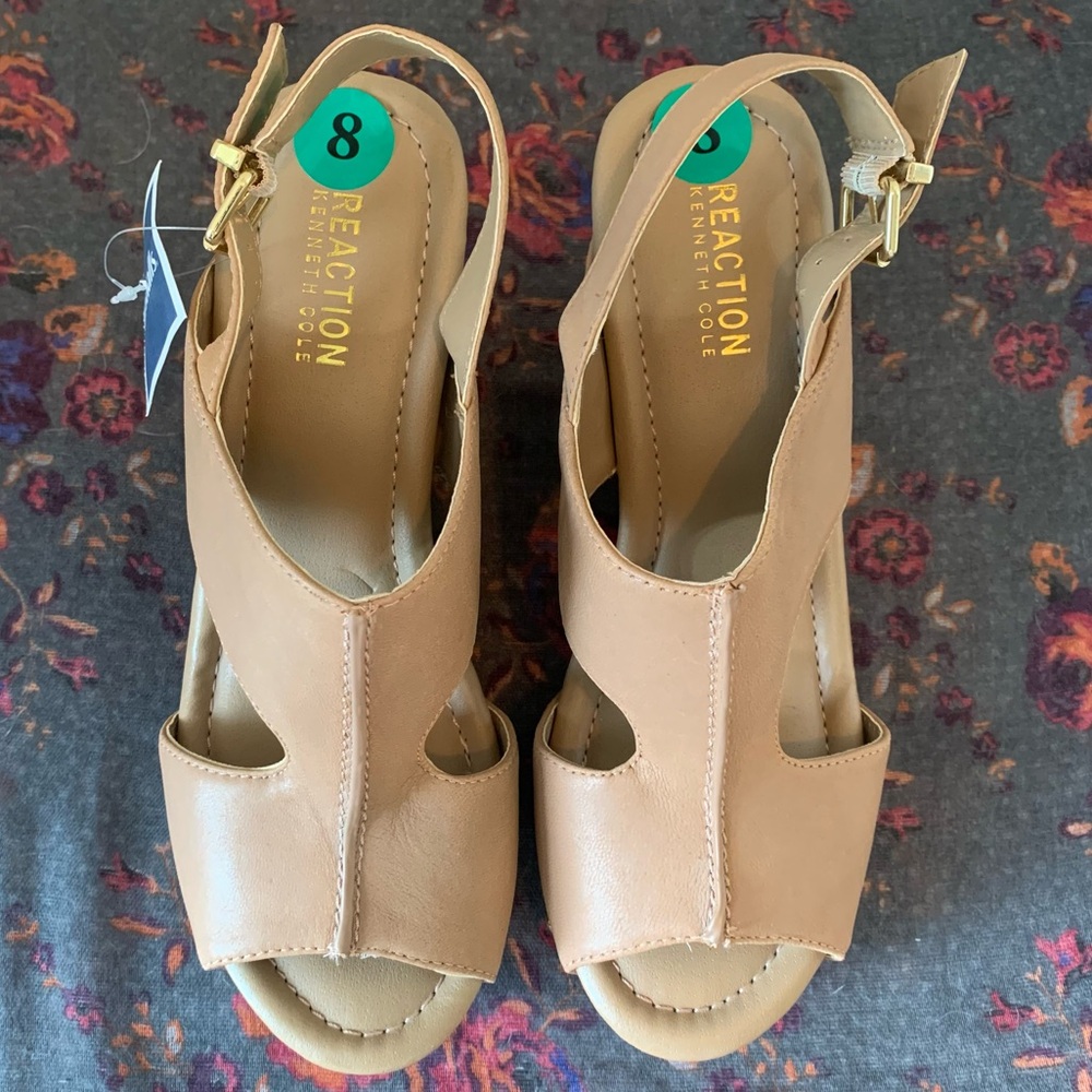 *NWT* Kenneth Cole Reaction Cork Heel Sandals - Picture 3 of 10